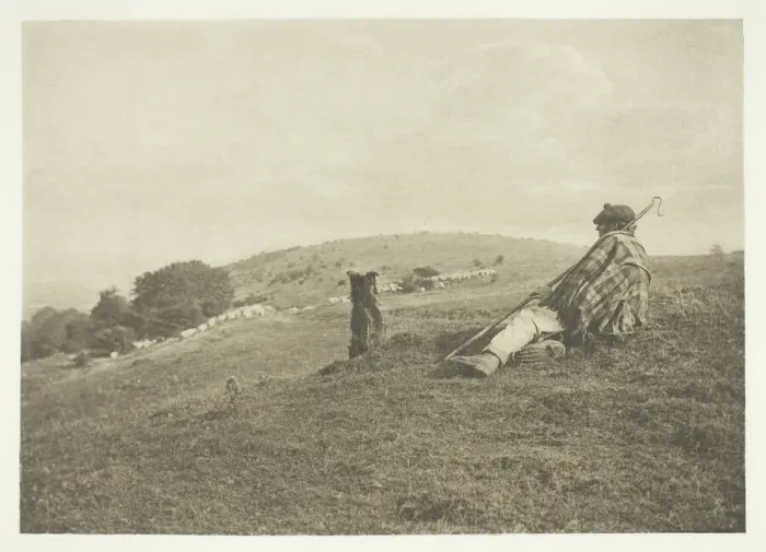Framed Print : A Pastoral, 1880 / 90, printed January 1891. Creator: B. Gay Wilkinson Framed Print : A Pastoral, 1880 / 90, printed January 1891. Creator: B. Gay Wilkinson