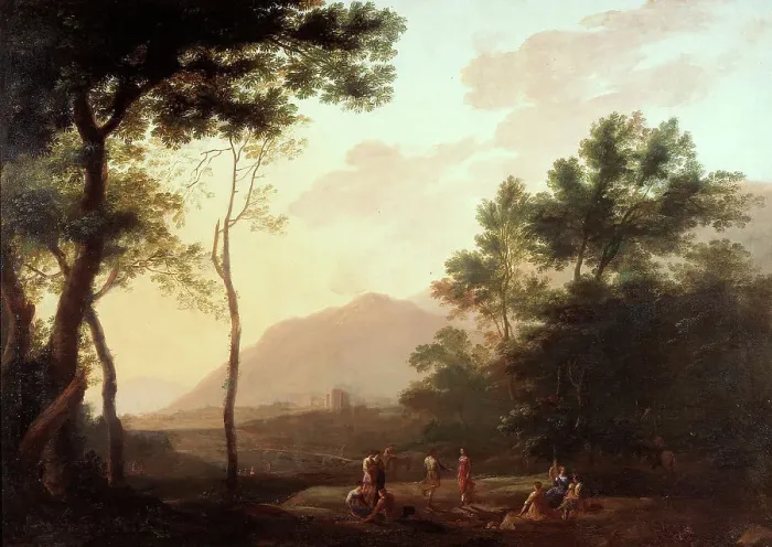 Framed Print : Pastoral. Dancers in a landscape, between 1635 and 1652. Creator: Jan Dirksz Both
