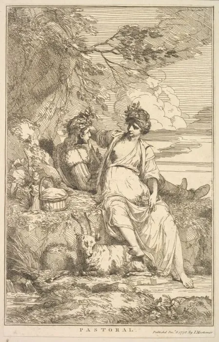 Framed Print : Pastoral (from Fifteen Etchings Dedicated to Sir Joshua Reynolds), December 8, 1778 Framed Print : Pastoral (from Fifteen Etchings Dedicated to Sir Joshua Reynolds), December 8, 1778