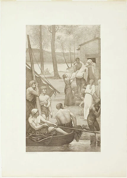 Pastoral Life of Saint Geneviève (left panel), c. 1888. Creator: Georges William Thornley