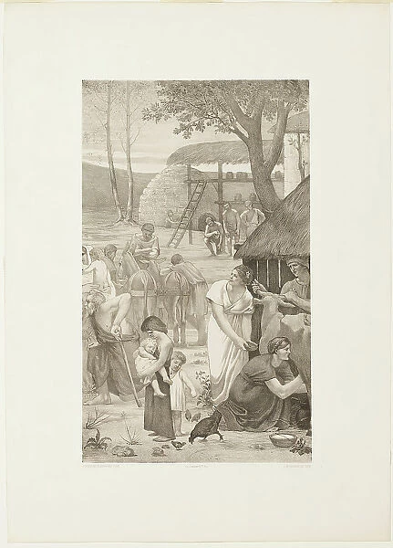 Pastoral Life of Saint Geneviève (right panel), c. 1888. Creator: Georges William Thornley