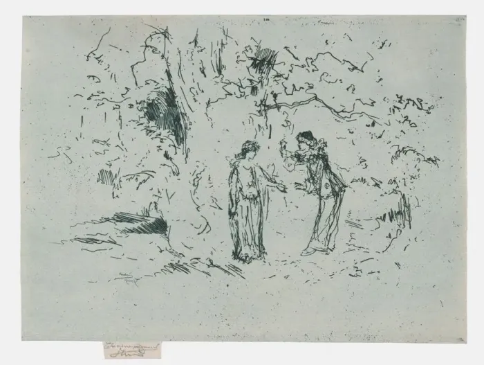 Framed Print : The Pastoral Play, 1888. Creator: Theodore Roussel Framed Print : The Pastoral Play, 1888. Creator: Theodore Roussel