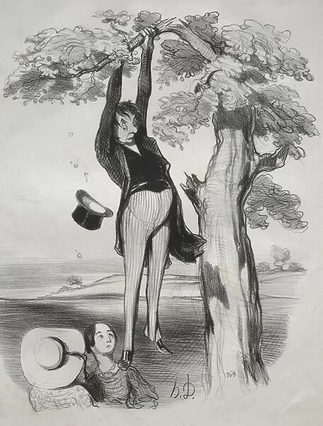 Pastorales, plate 2: The Hazards of shaking a plum tree too vigorously... 1845. Creator