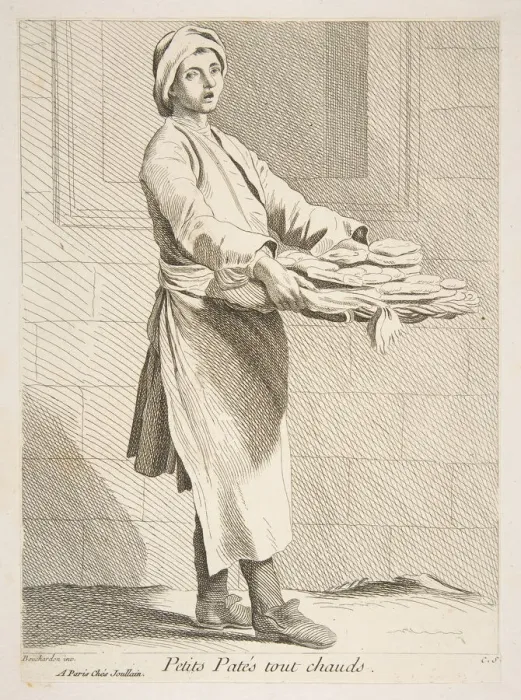 Framed Print : Pastry Seller, 1738. Creator: Caylus, Anne-Claude-Philippe de Framed Print : Pastry Seller, 1738. Creator: Caylus, Anne-Claude-Philippe de
