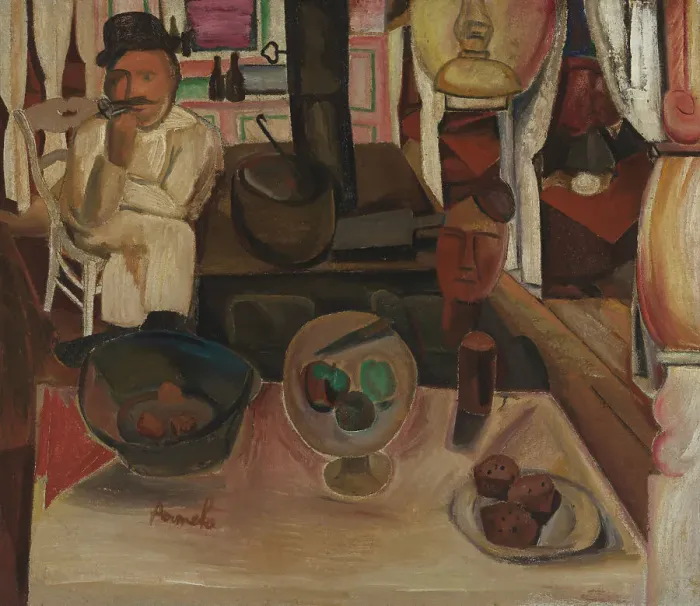 Framed Print : Pastry Stall, 1922. Creator: Constant Permeke Framed Print : Pastry Stall, 1922. Creator: Constant Permeke