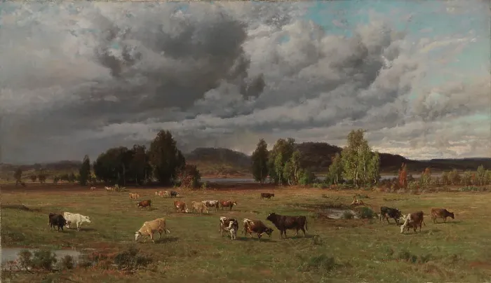 Framed Print : Pasture in Häme, 1881. Creator: Hjalmar Munsterhjelm Framed Print : Pasture in Häme, 1881. Creator: Hjalmar Munsterhjelm
