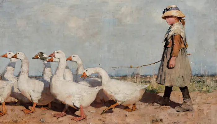 Framed Print : To Pastures New, 1883. Creator: Sir James Guthrie Framed Print : To Pastures New, 1883. Creator: Sir James Guthrie