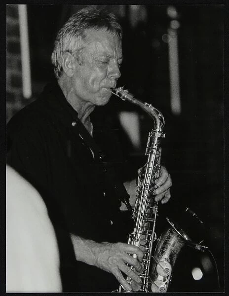 Pat Crumly playing alto saxophone at The Fairway, Welwyn Garden City, Hertfordshire, 10 May 1998