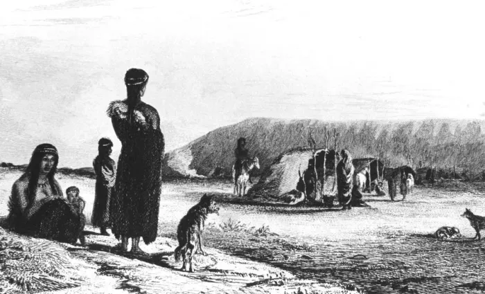 Framed Print : Patagonians at Gregory Bay, 1831 (1839) Framed Print : Patagonians at Gregory Bay, 1831 (1839)