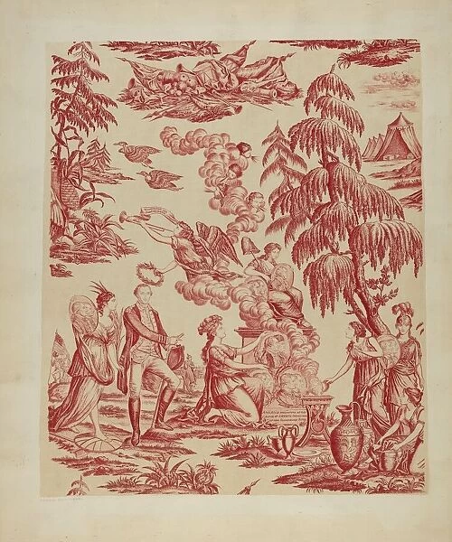 Patchwork Bedspread, c. 1936. Creator: Frances Lichten