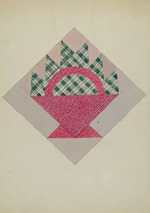 Framed Print : Patchwork Pattern, c. 1936. Creator: Evelyn Bailey Framed Print : Patchwork Pattern, c. 1936. Creator: Evelyn Bailey