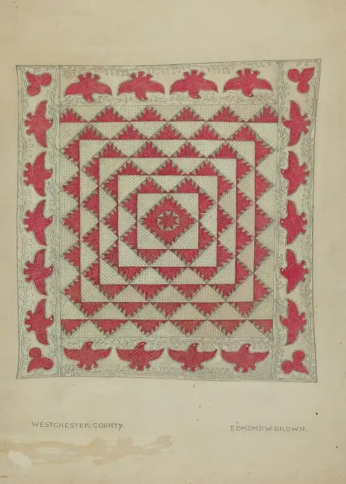 Framed Print : Patchwork Quilt, 1935 / 1942. Creator: Edmond W. Brown Framed Print : Patchwork Quilt, 1935 / 1942. Creator: Edmond W. Brown
