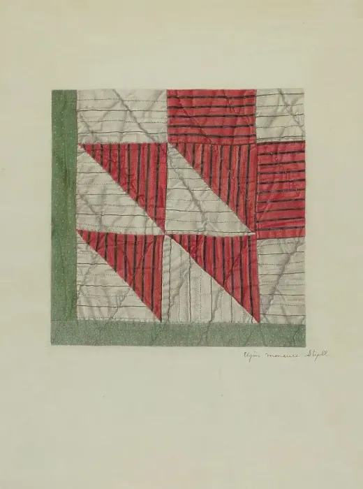 Framed Print : Patchwork Quilt, 1935 / 1942. Creator: Elgin Moncure Styll Framed Print : Patchwork Quilt, 1935 / 1942. Creator: Elgin Moncure Styll