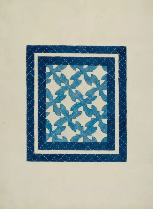 Framed Print : Patchwork Quilt, 1935 / 1942. Creator: Genevieve Sherlock Framed Print : Patchwork Quilt, 1935 / 1942. Creator: Genevieve Sherlock