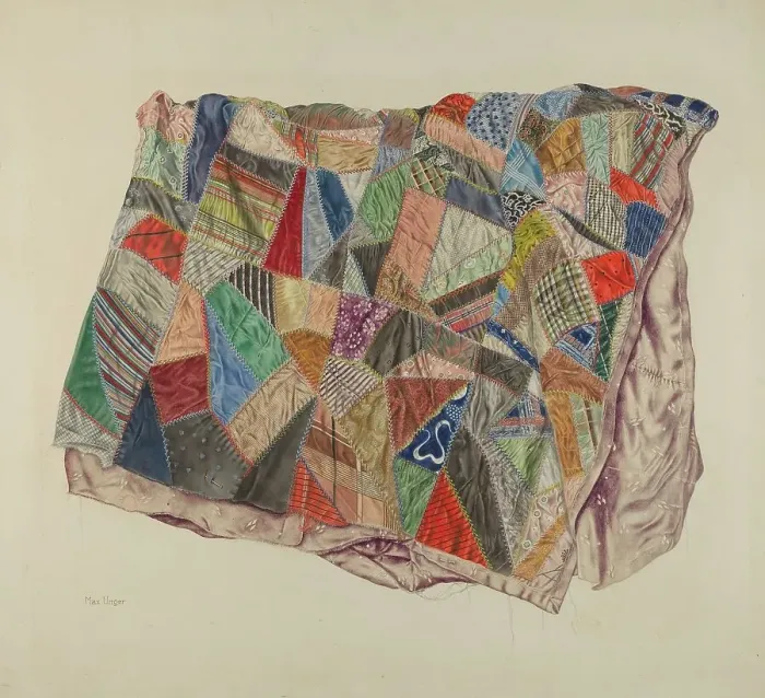 Framed Print : Patchwork Quilt, 1935 / 1942. Creator: Max Unger Framed Print : Patchwork Quilt, 1935 / 1942. Creator: Max Unger