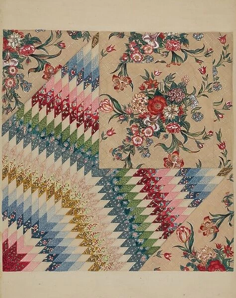 Patchwork Quilt, c. 1936. Creator: Irene Schaefer