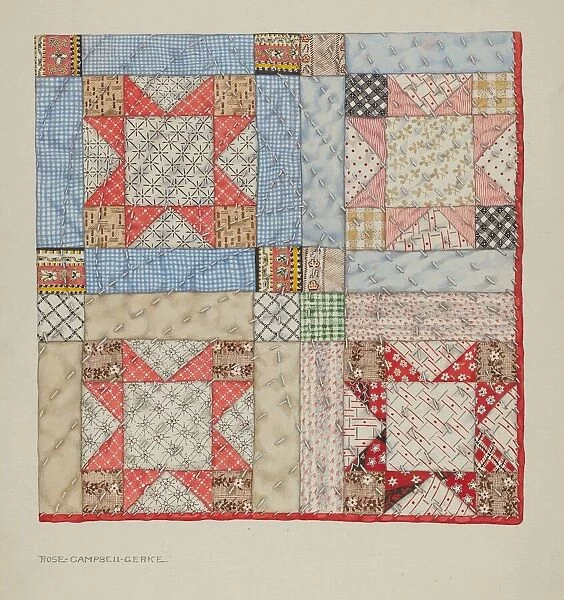 Patchwork Quilt, c. 1937. Creator: Rose Campbell-Gerke
