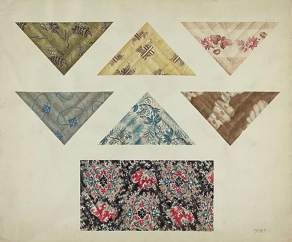 Patchwork Quilt, c. 1938. Creator: A. Zimet