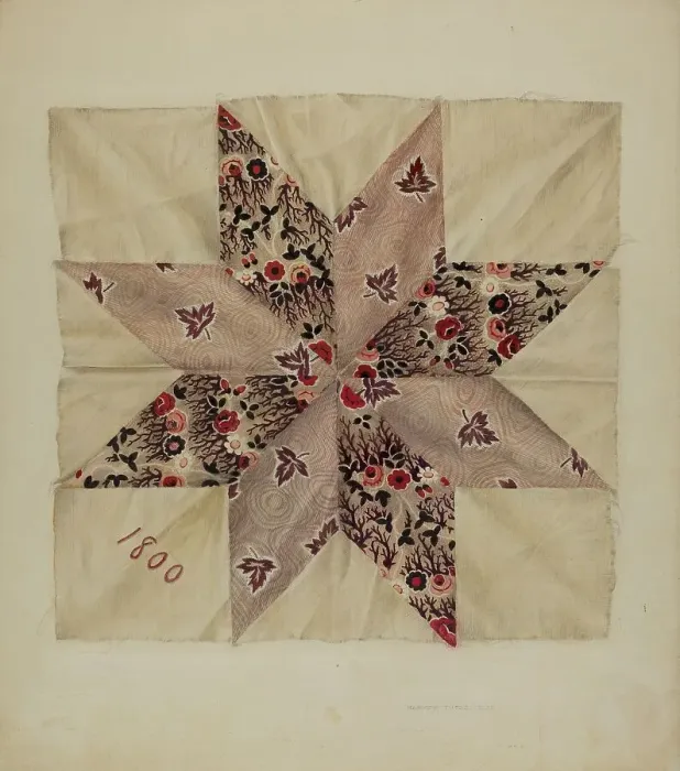 Framed Print : Patchwork Quilting, 1939. Creator: Harvey Thoss Framed Print : Patchwork Quilting, 1939. Creator: Harvey Thoss