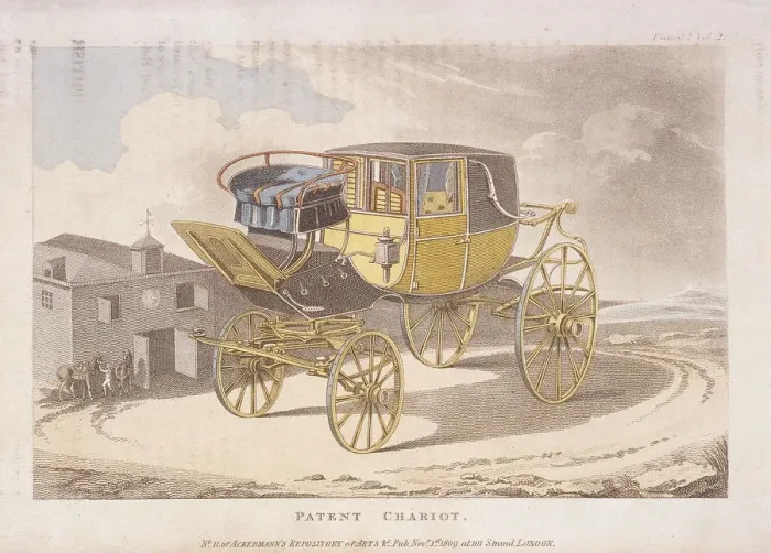 Framed Print : Patent chariot, 1809 Framed Print : Patent chariot, 1809