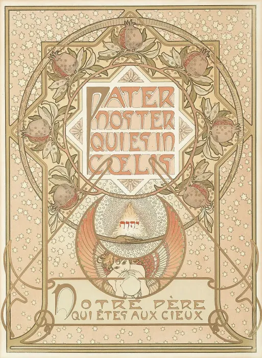 Framed Print : Pater Noster, 1900. Creator: Mucha, Alfons Marie (1860-1939) Framed Print : Pater Noster, 1900. Creator: Mucha, Alfons Marie (1860-1939)