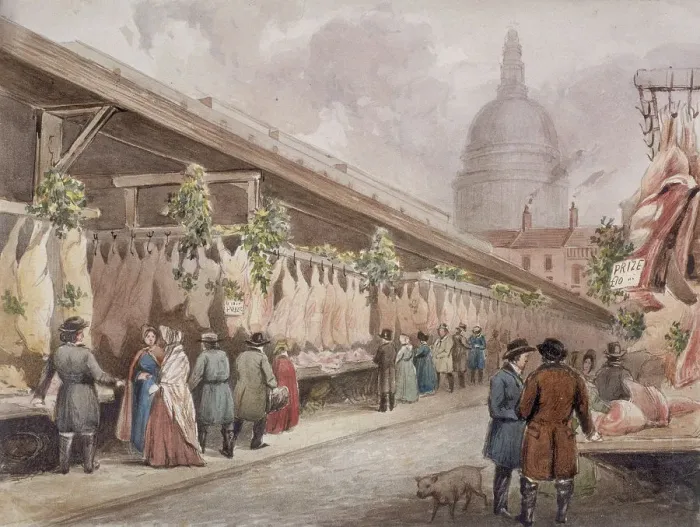 Framed Print : Paternoster Square, London, c1860 Framed Print : Paternoster Square, London, c1860