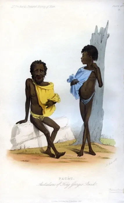 Framed Print : Patet, Australians of King Georges Sound, 1848. Artist: J Bull Framed Print : Patet, Australians of King Georges Sound, 1848. Artist: J Bull