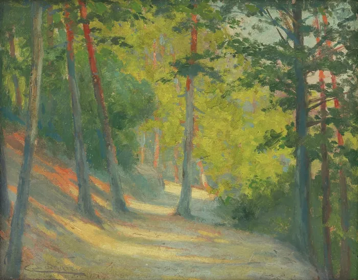 Framed Print : The path to Bankov, 1909-1913. Creator: Ludovit Cordak