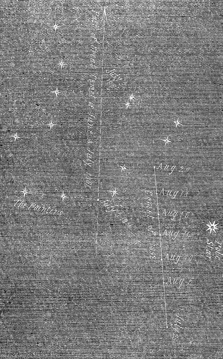 Framed Print : Path of the comet now visible, 1862. Creator: Unknown Framed Print : Path of the comet now visible, 1862. Creator: Unknown