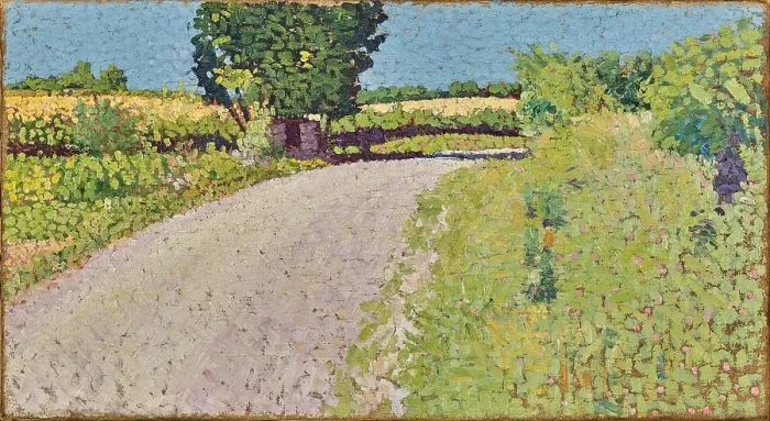 Framed Print : Path in the Country, about 1886. Creator: Charles Angrand Framed Print : Path in the Country, about 1886. Creator: Charles Angrand