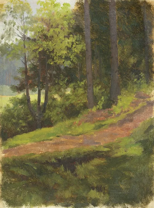 Framed Print : Path on the edge of a forest, 1860-1900. Creator: Jan Nowopacky Framed Print : Path on the edge of a forest, 1860-1900. Creator: Jan Nowopacky