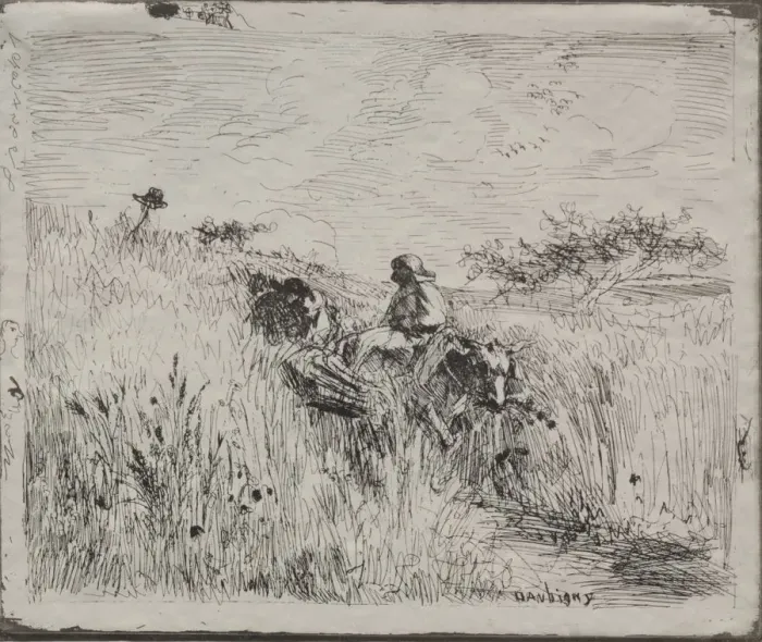 Framed Print : Path Through the Grain Field, original impression 1862, printed in 1921 Framed Print : Path Through the Grain Field, original impression 1862, printed in 1921