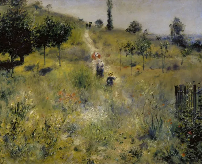 Framed Print : Path Leading through Tall Grass. Artist: Renoir, Pierre Auguste (1841-1919) Framed Print : Path Leading through Tall Grass. Artist: Renoir, Pierre Auguste (1841-1919)