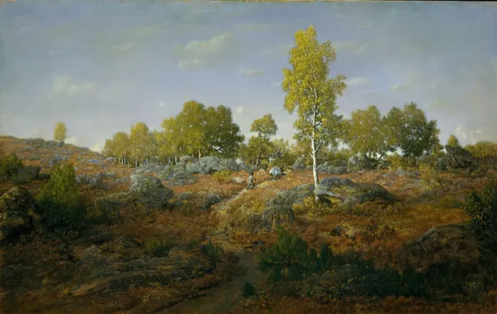 Framed Print : A Path among the Rocks, probably 1861. Creator: Theodore Rousseau Framed Print : A Path among the Rocks, probably 1861. Creator: Theodore Rousseau