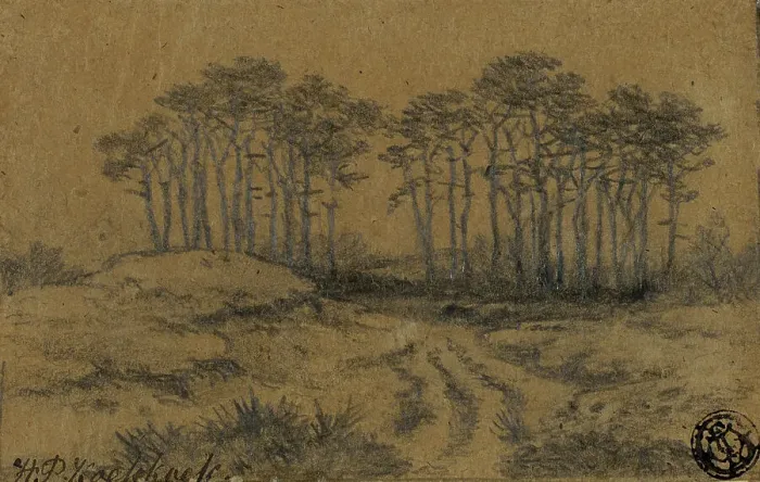Framed Print : Path Through Trees, c. 1877. Creator: Hermanus Koekkoek Framed Print : Path Through Trees, c. 1877. Creator: Hermanus Koekkoek