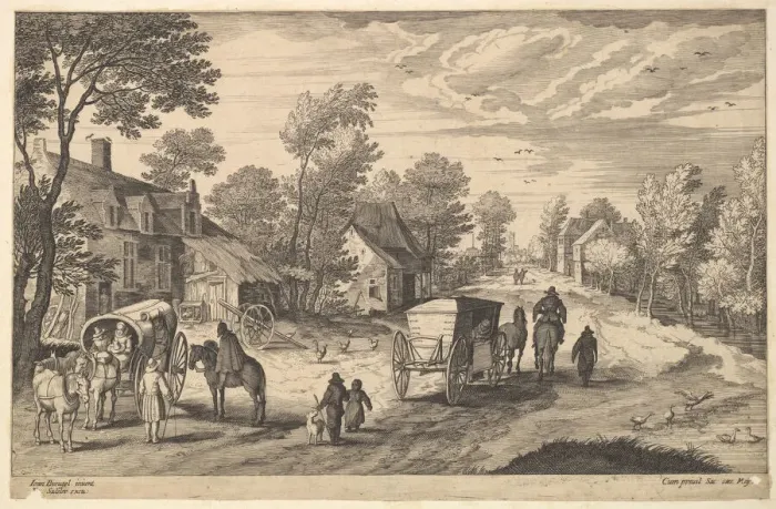 Framed Print : Path Through a Village. Creator: Aegidius Sadeler II Framed Print : Path Through a Village. Creator: Aegidius Sadeler II