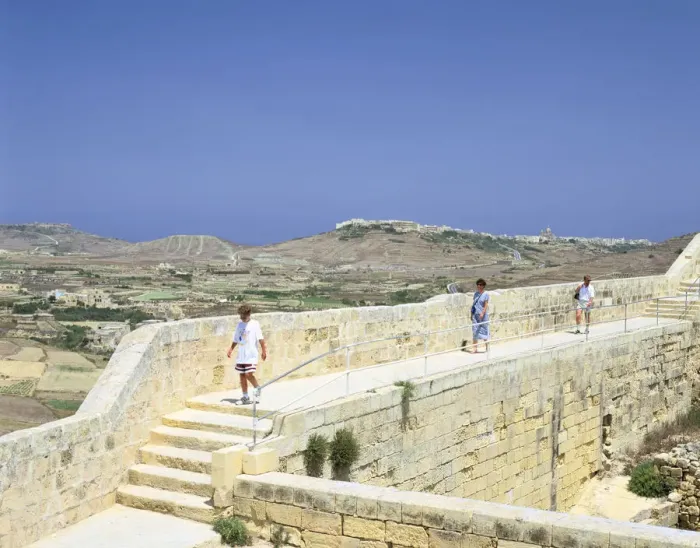 Framed Print : The path around the walls of the citadel, Victoria, Gozo, Malta Framed Print : The path around the walls of the citadel, Victoria, Gozo, Malta