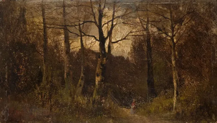 Framed Print : Path through a Wood, 1900. Creator: Unknown Framed Print : Path through a Wood, 1900. Creator: Unknown