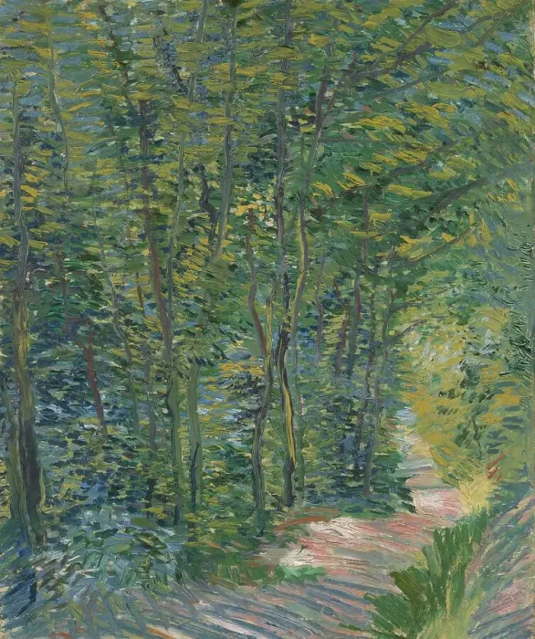Framed Print : Path in the Woods, 1887. Creator: Gogh, Vincent, van (1853-1890) Framed Print : Path in the Woods, 1887. Creator: Gogh, Vincent, van (1853-1890)