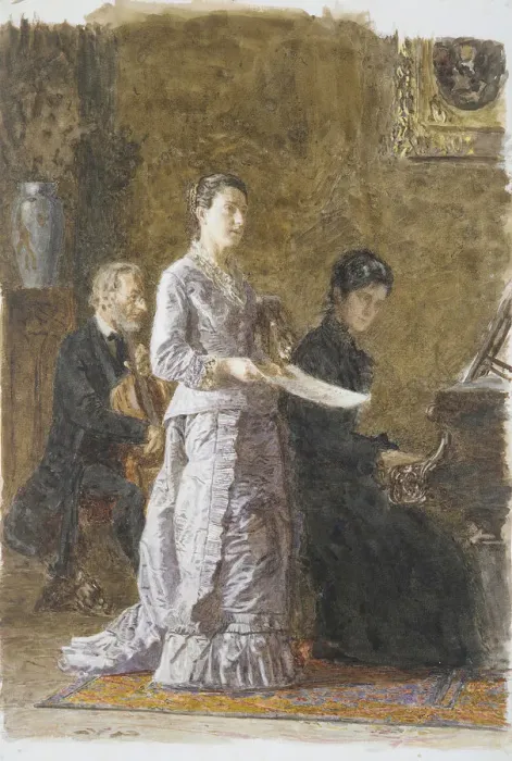 Framed Print : The Pathetic Song, 1881. Creator: Thomas Eakins Framed Print : The Pathetic Song, 1881. Creator: Thomas Eakins