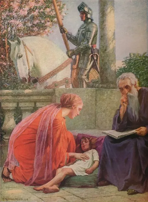 Framed Print : The Three Paths, 1918, (1918). Artist: Gunning King Framed Print : The Three Paths, 1918, (1918). Artist: Gunning King