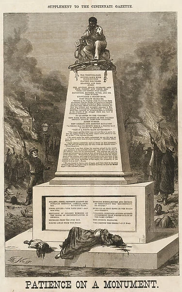 Patience on a Monument, October 8, 1868. Creator: Thomas Nast