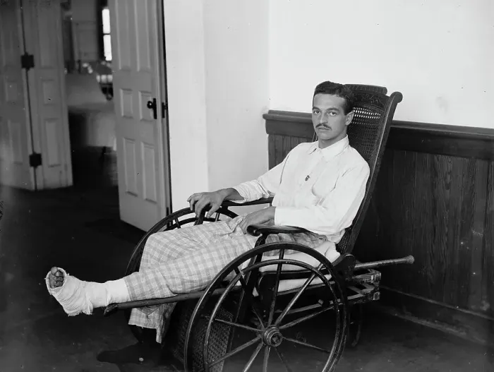 Framed Print : A Patient, Brooklyn Navy Yard Hospital, between 1890 and 1901. Creator: Unknown Framed Print : A Patient, Brooklyn Navy Yard Hospital, between 1890 and 1901. Creator: Unknown