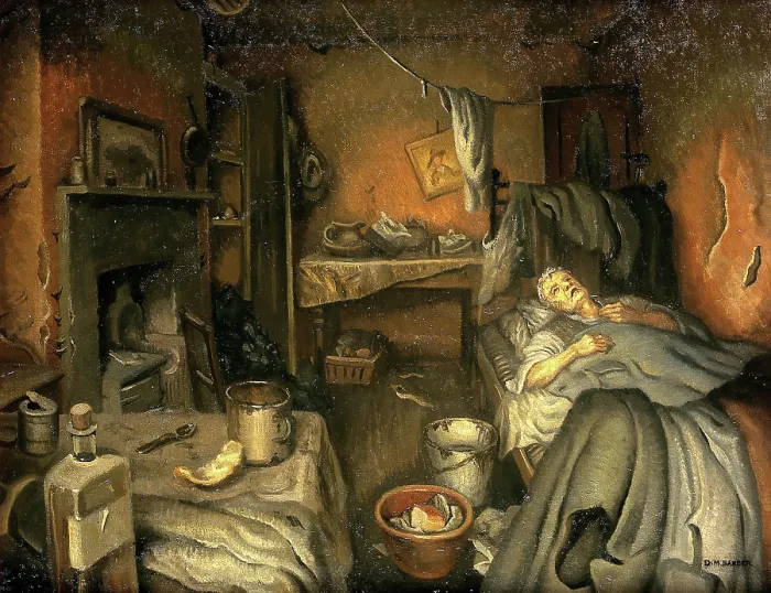 Framed Print : A patient at home, (1953?). Creator: Dorothy Mary Barber Framed Print : A patient at home, (1953?). Creator: Dorothy Mary Barber