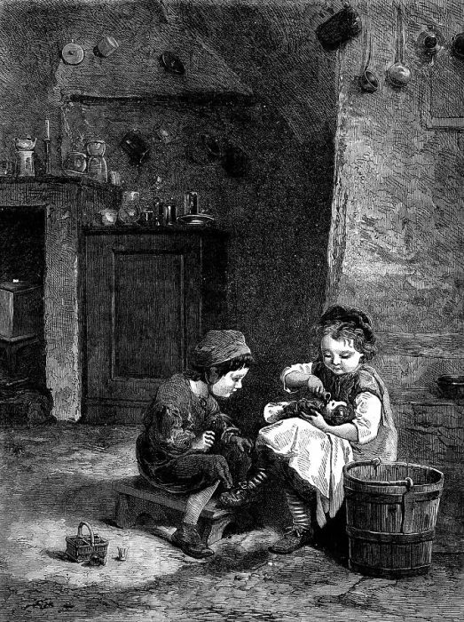 Framed Print : The Patient, by P. E. Frere, in the International Exhibition, 1871. Creator: Unknown Framed Print : The Patient, by P. E. Frere, in the International Exhibition, 1871. Creator: Unknown