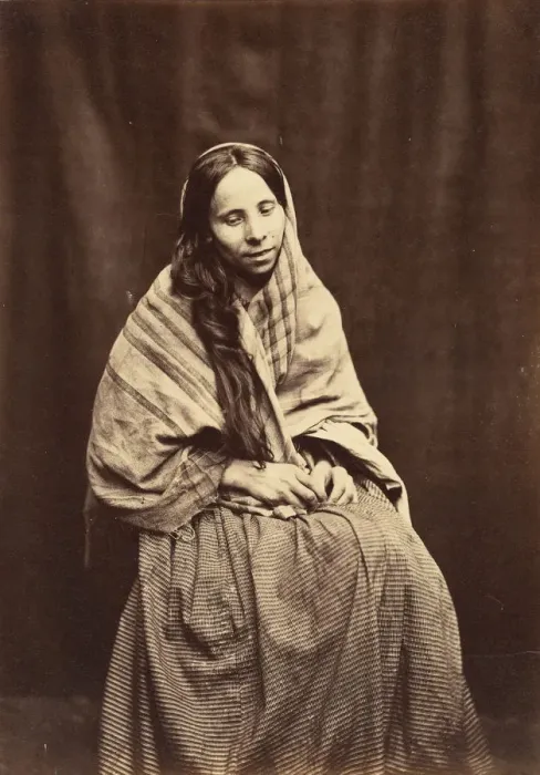 Framed Print : Patient, Surrey County Lunatic Asylum, 1850-55. Creator: Hugh Welch Diamond Framed Print : Patient, Surrey County Lunatic Asylum, 1850-55. Creator: Hugh Welch Diamond