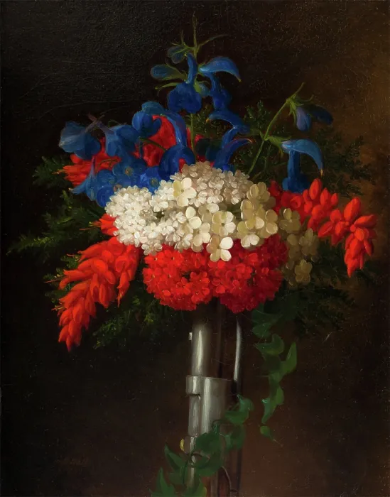 Framed Print : Patriotic Bouquet, 1861. Creator: George Henry Hall Framed Print : Patriotic Bouquet, 1861. Creator: George Henry Hall