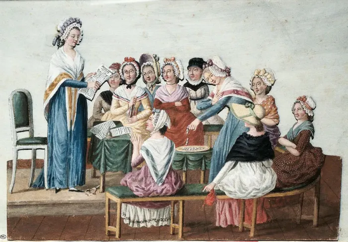 Framed Print : A Patriotic Womens Club, c. 1793 Framed Print : A Patriotic Womens Club, c. 1793