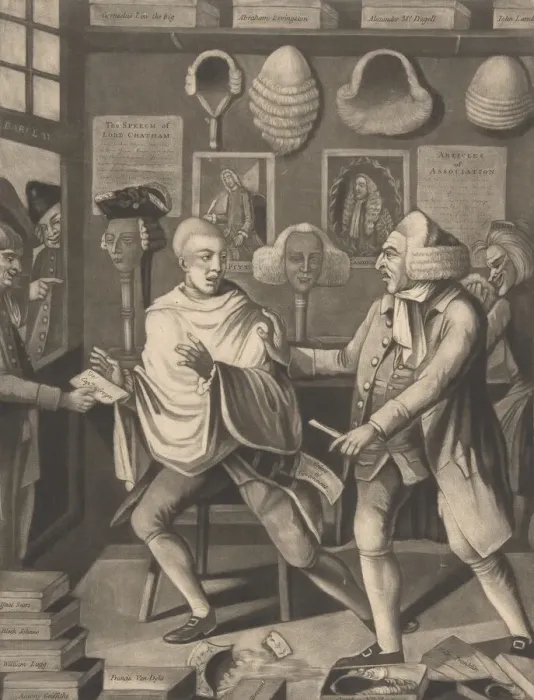 Framed Print : The Patriotick Barber of New York, or the Captain in the Suds, February 14, 1775 Framed Print : The Patriotick Barber of New York, or the Captain in the Suds, February 14, 1775