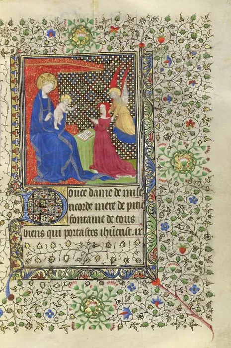 Framed Print : A Patron Presented to the Virgin and Child; Book of Hours, about 1415-1420. Creators: Boucicaut Master, Workshop of the Boucicaut Master Framed Print : A Patron Presented to the Virgin and Child; Book of Hours, about 1415-1420. Creators: Boucicaut Master, Workshop of the Boucicaut Master